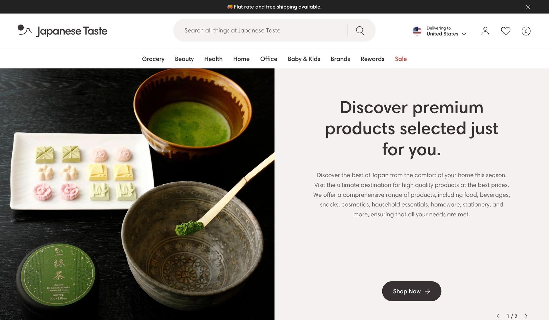 Japanese Taste-japanese web design examples