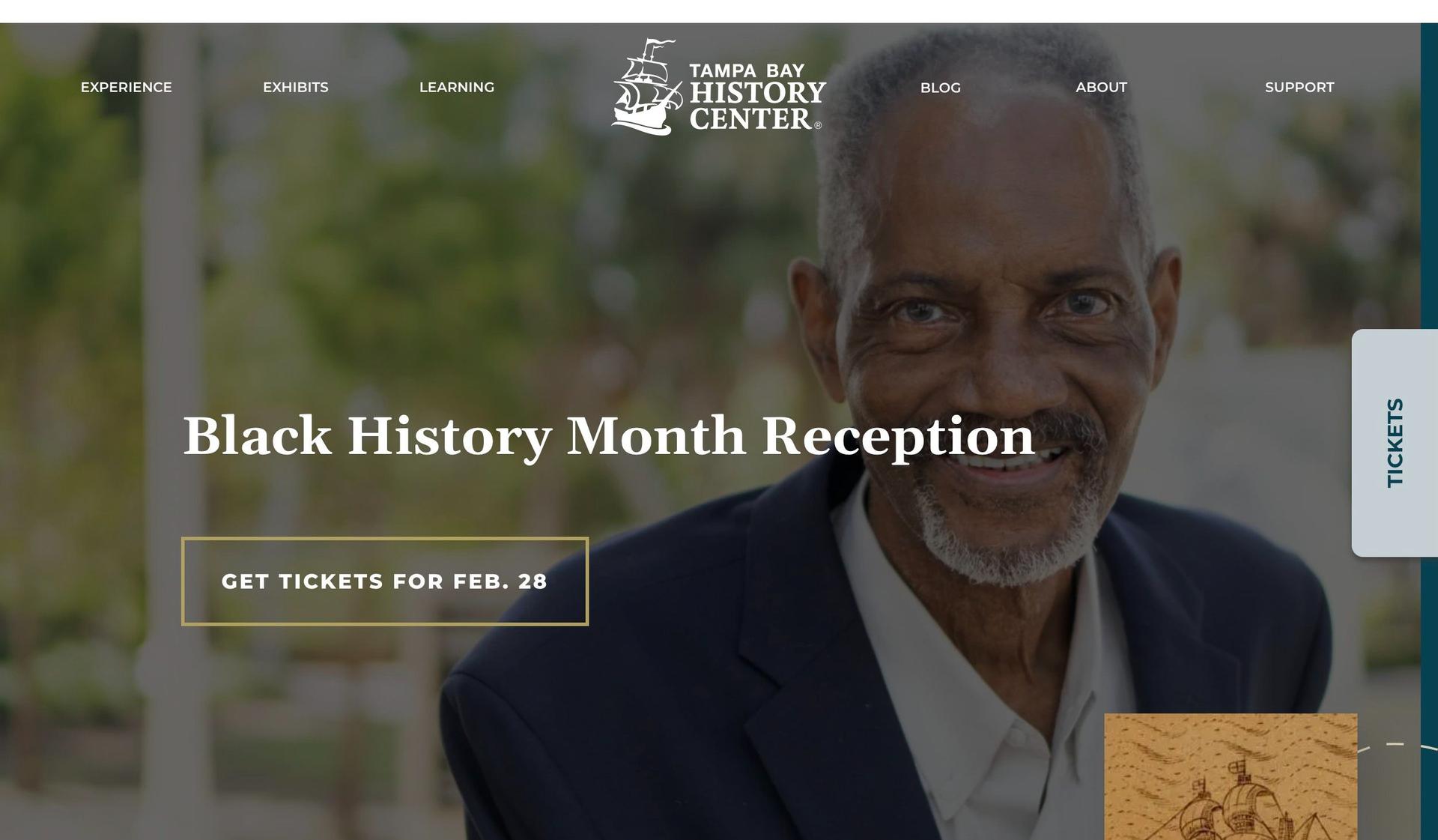 Tampa Bay History Center-museum website design examples