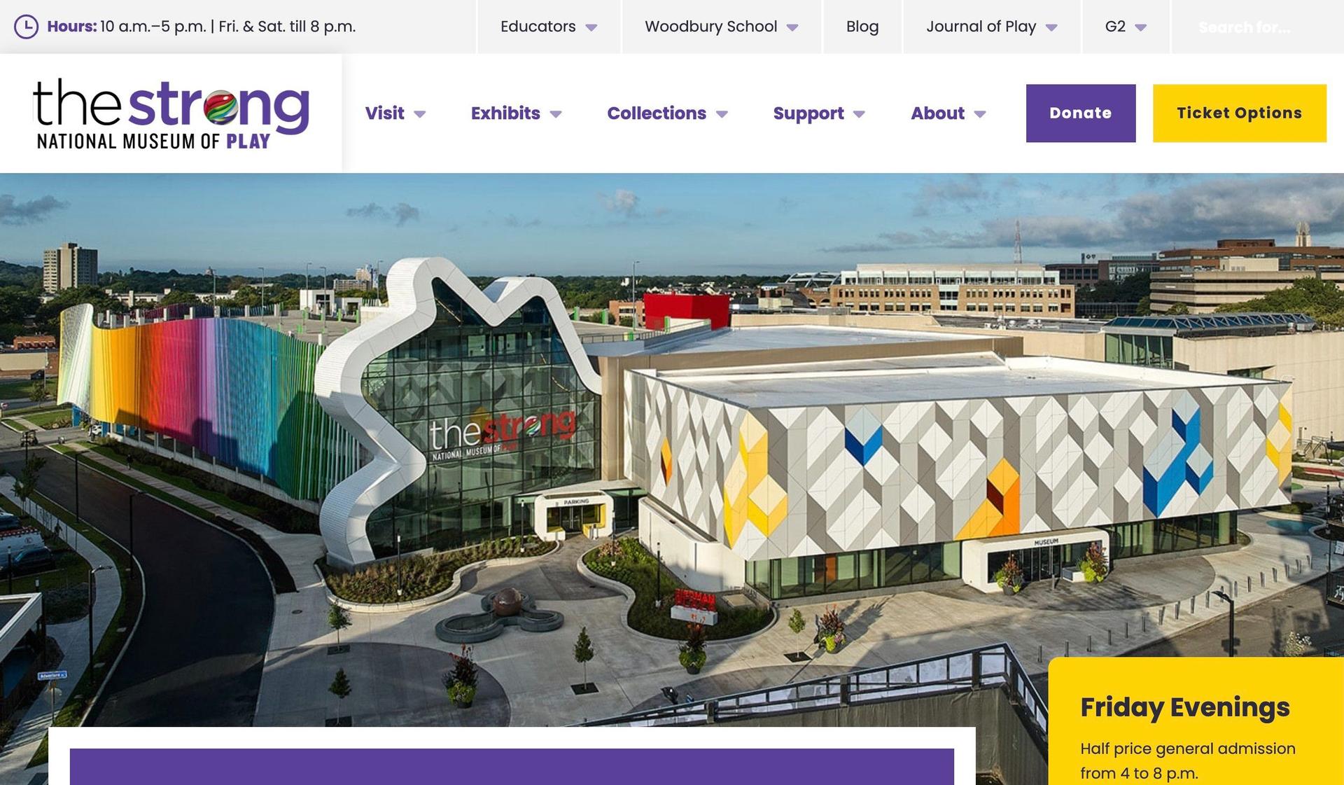 The Strong National Museum of Play-museum website design examples