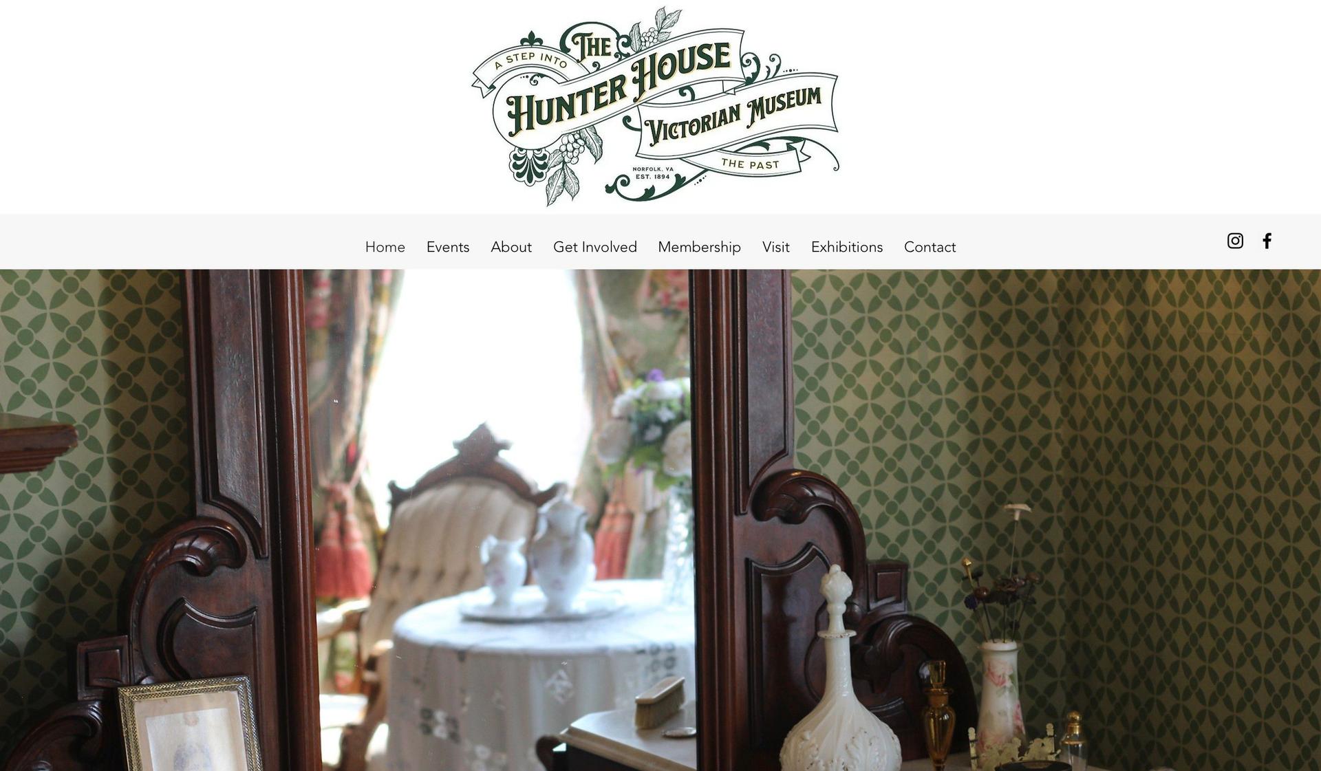 Hunter House Victorian Museum-museum website design examples