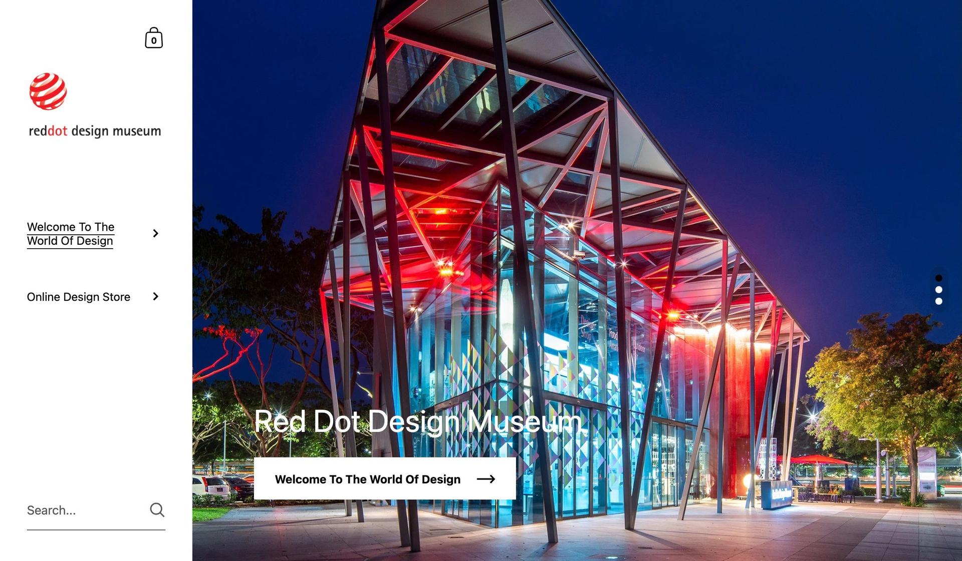 Red Dot Design Museum-museum website design examples