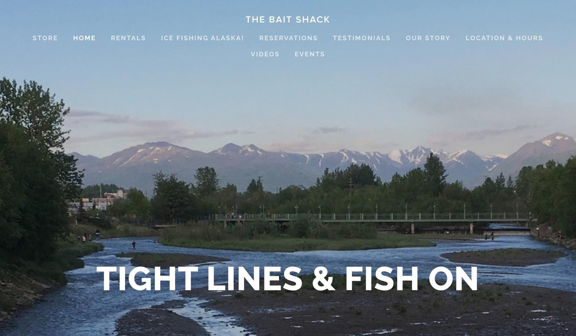 The Bait Shack AK-fishing website design examples
