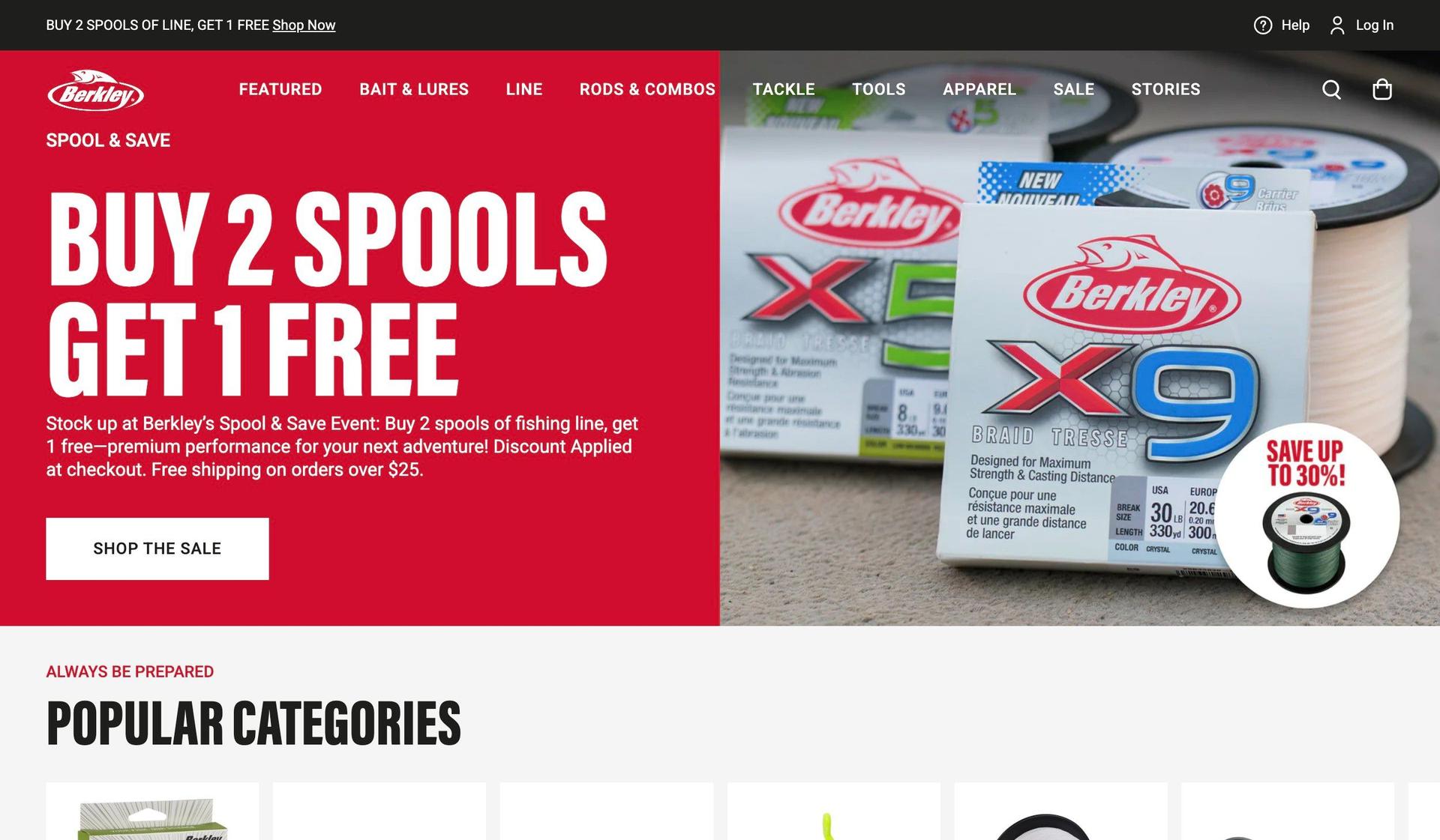 Berkley Fishing-fishing website design examples