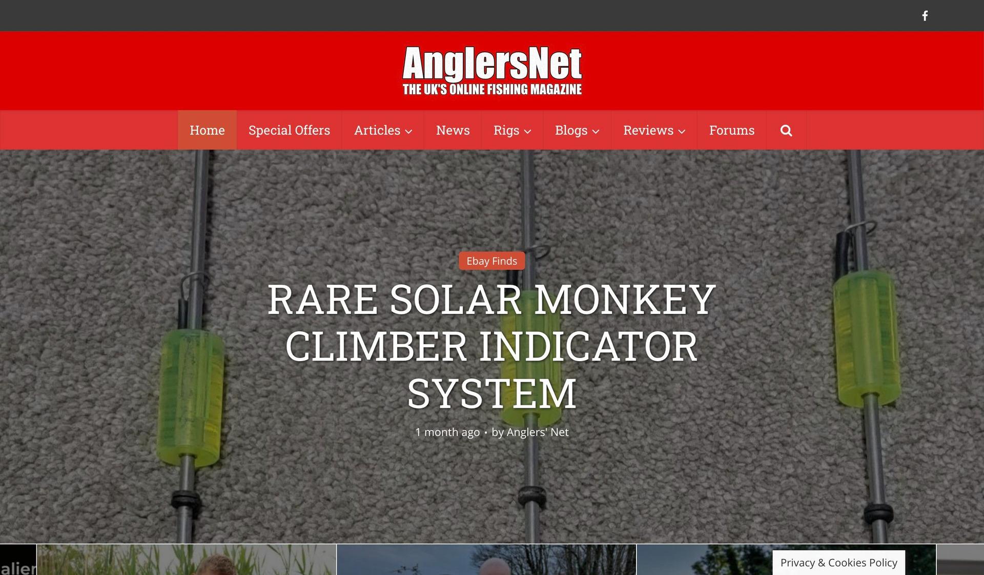 Anglers Net-fishing website design examples