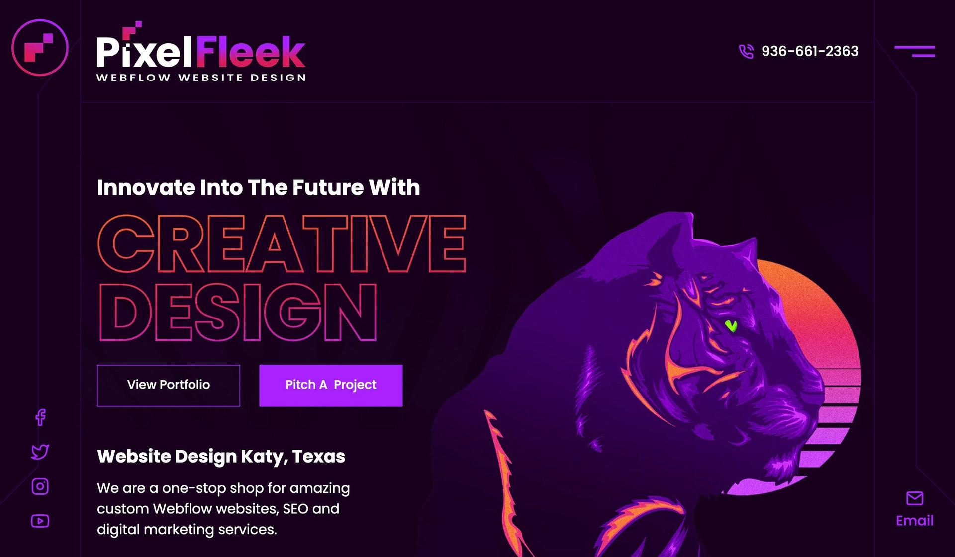 Pixel Fleek-neon websites
