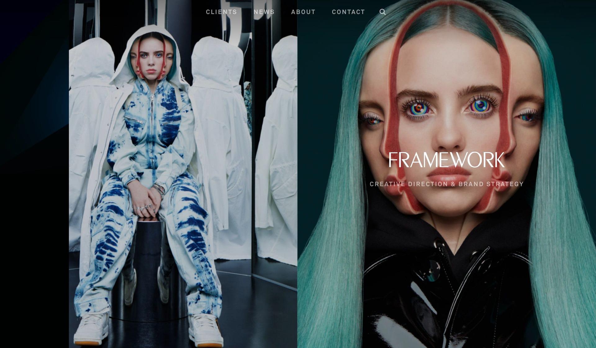 Frame Noir-modern website design