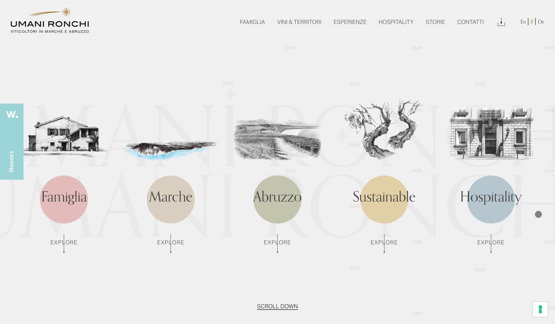Umani Ronchi-modern website design