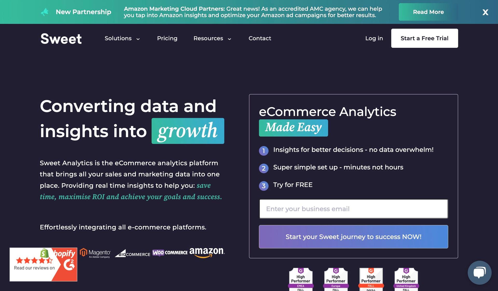 Sweet Analytics-modern website design