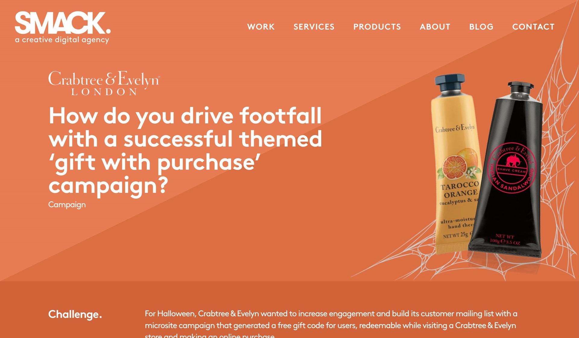 SMACK Agency-microsite examples