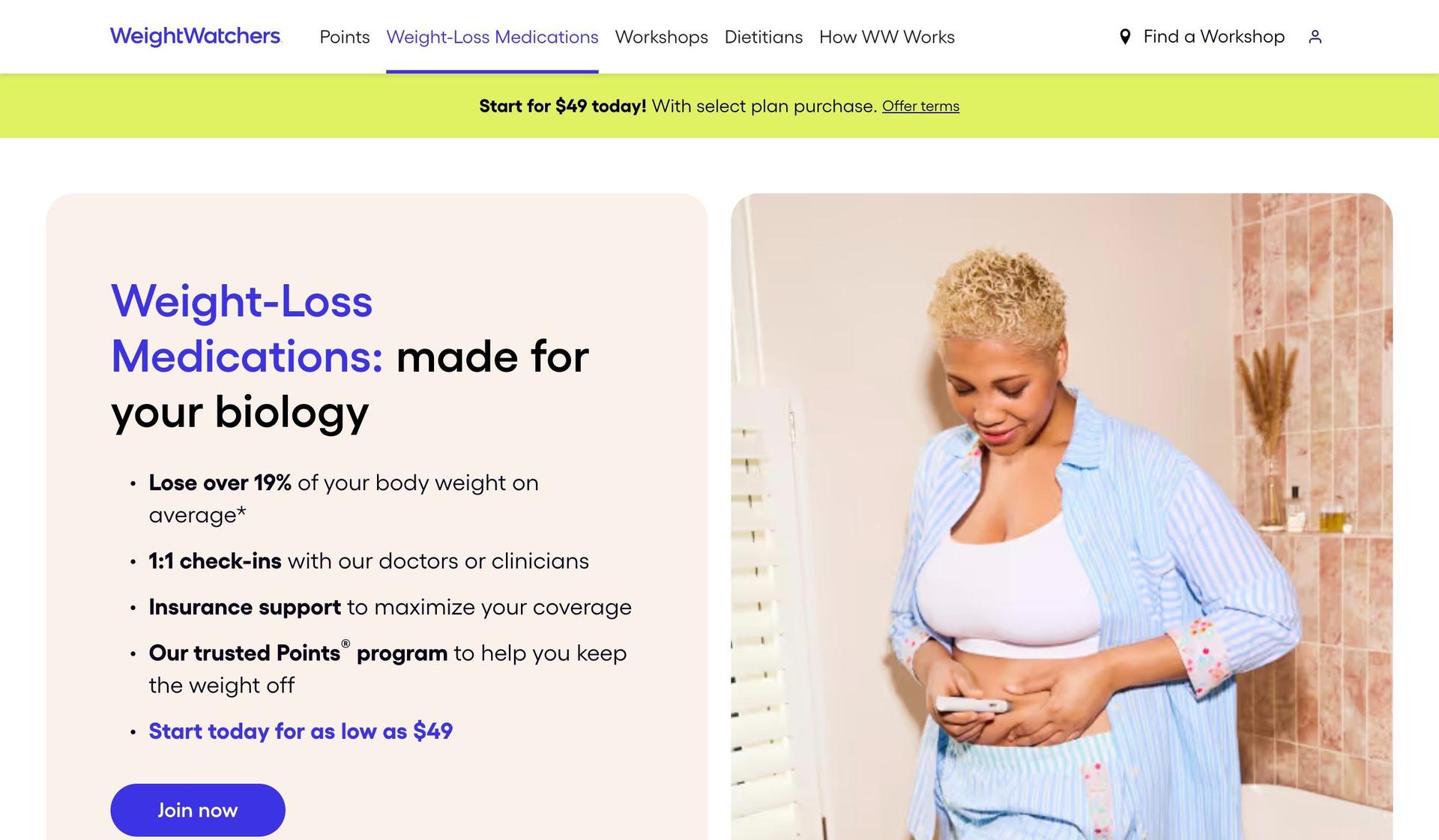 Weight Watchers-microsite examples