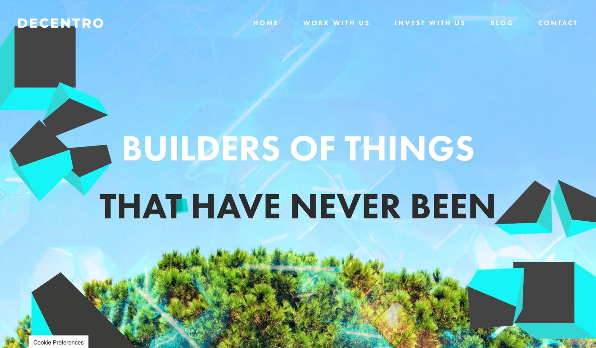 Decentro-technology website examples