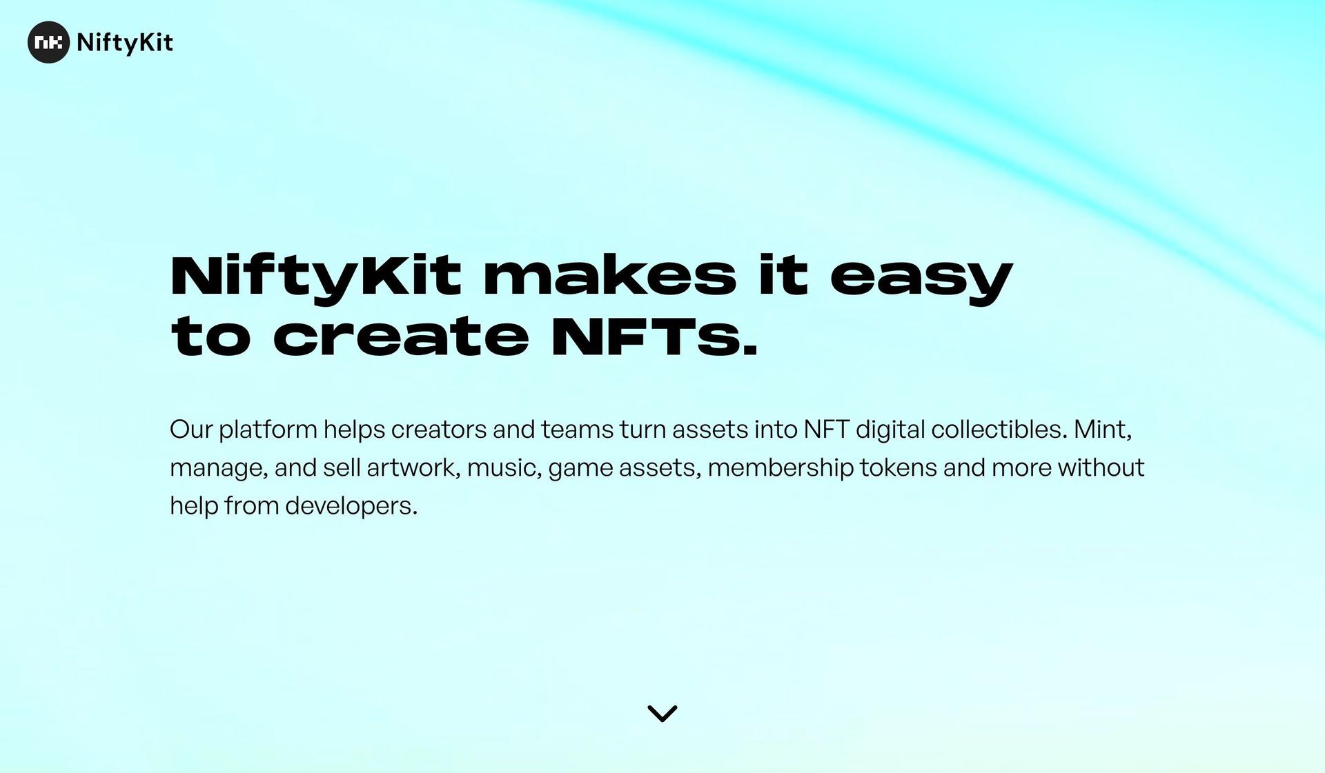 NiftyKit-web3 website design examples