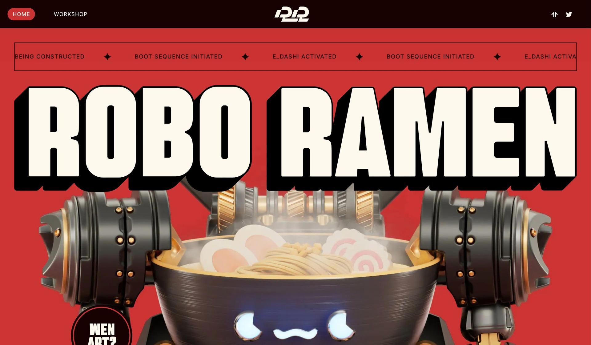 RoboRamen-web3 website design examples