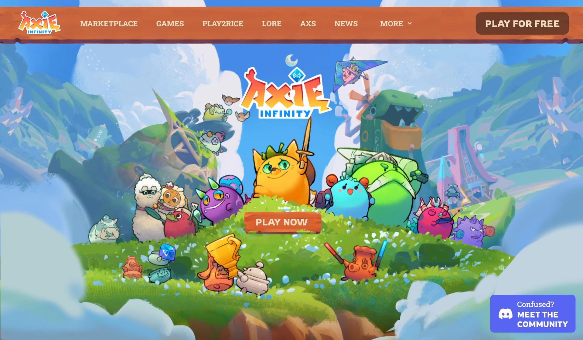 Axie Infinity-web3 website design examples