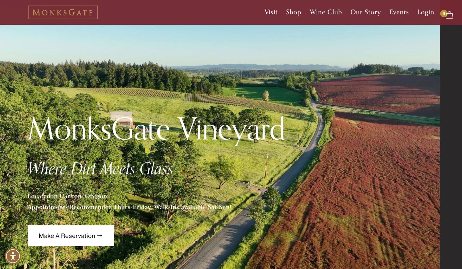Monks Gate-winery websites
