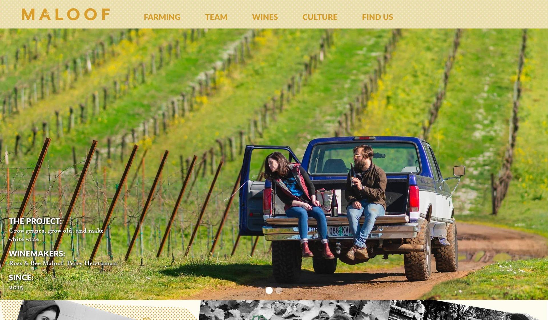Maloof Wines-winery websites