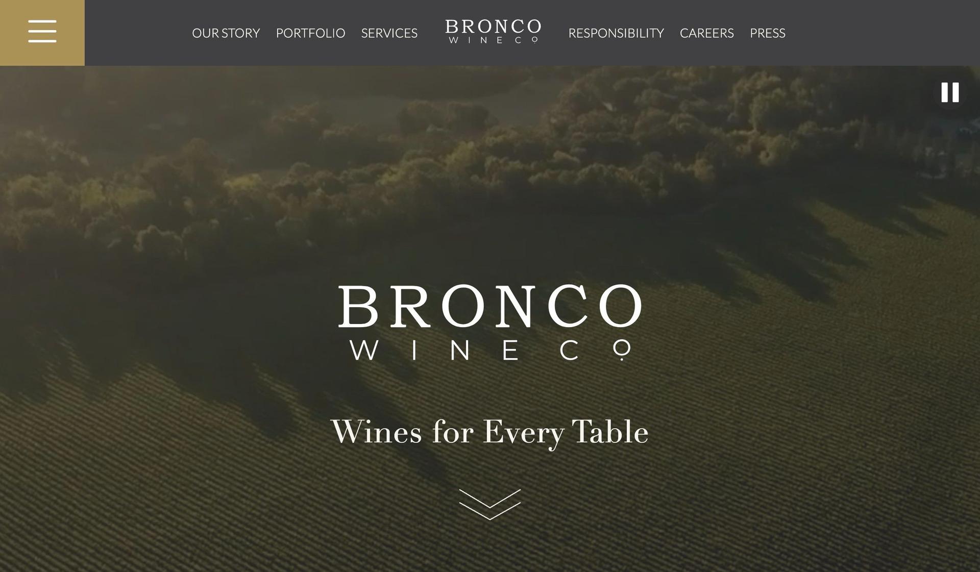 Bronco Wine-winery websites