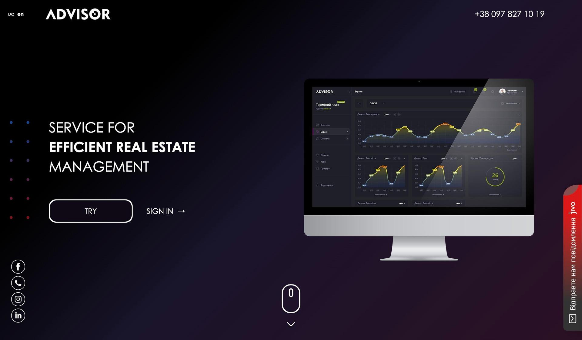 Advisorscada-dynamic website examples