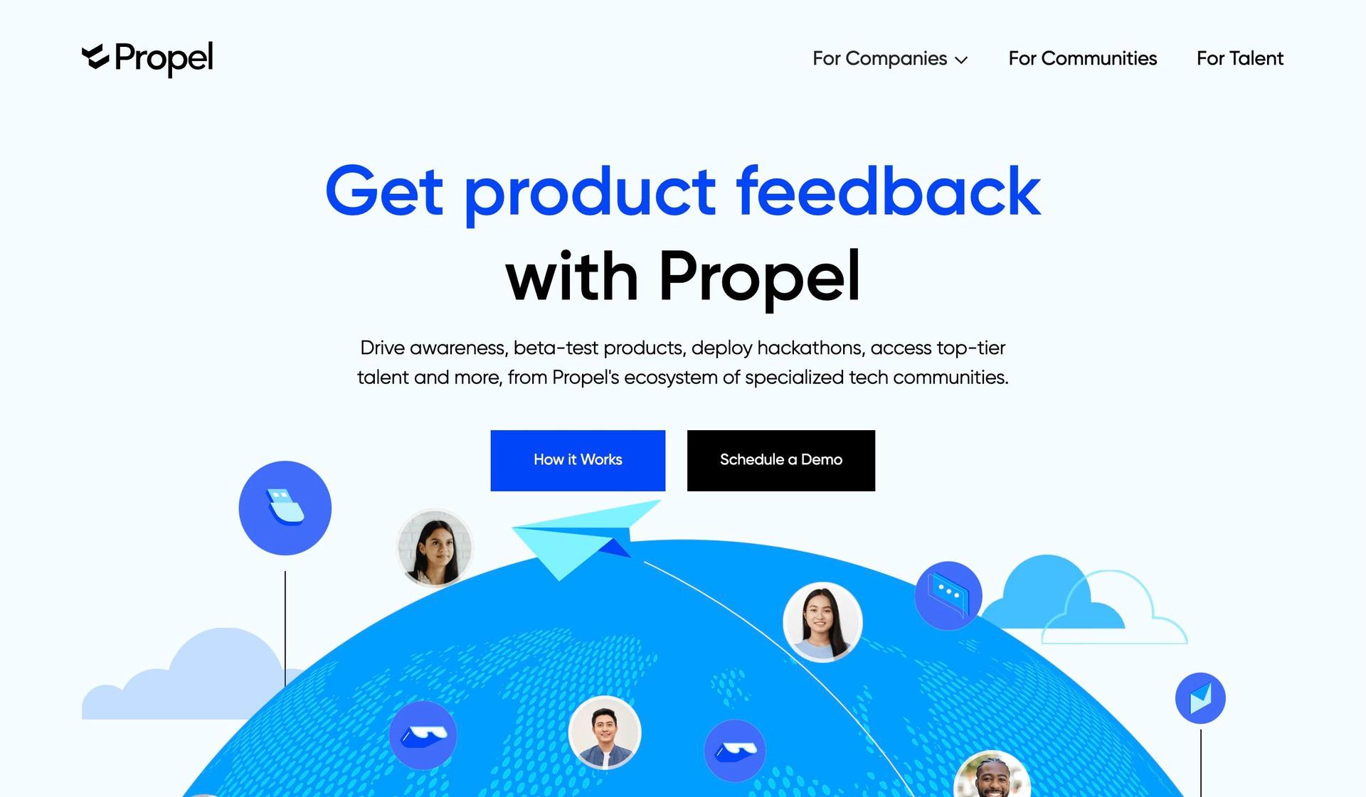 Propel Community-dynamic website examples