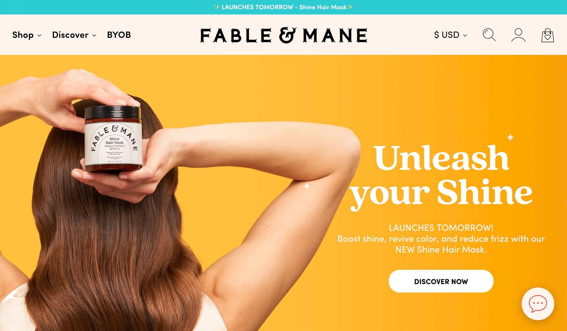 Fable and Mane-elegant website design examples