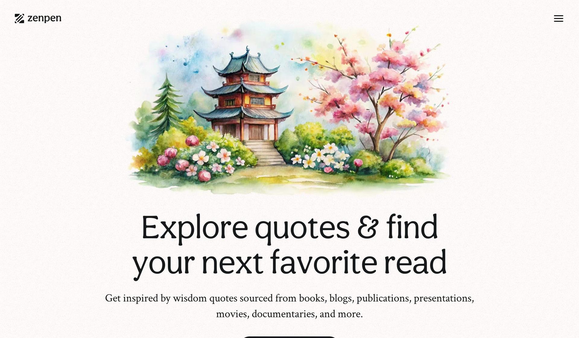 Zen Pen-spirituality website examples