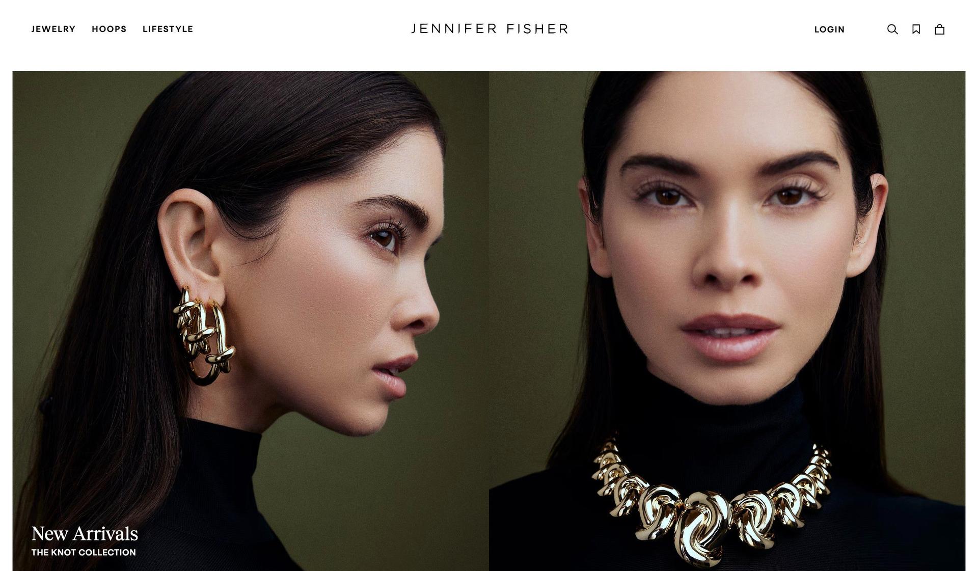 Jennifer Fisher-elegant website design examples