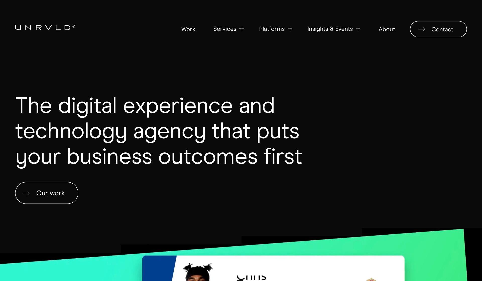 Unrvld-sleek website design examples