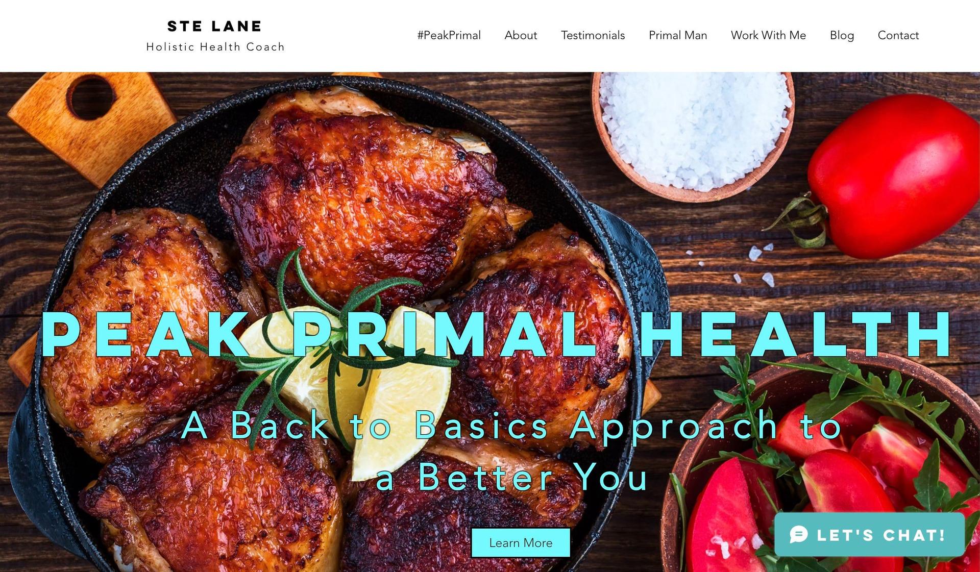 Peak Primal Health-wellness website examples