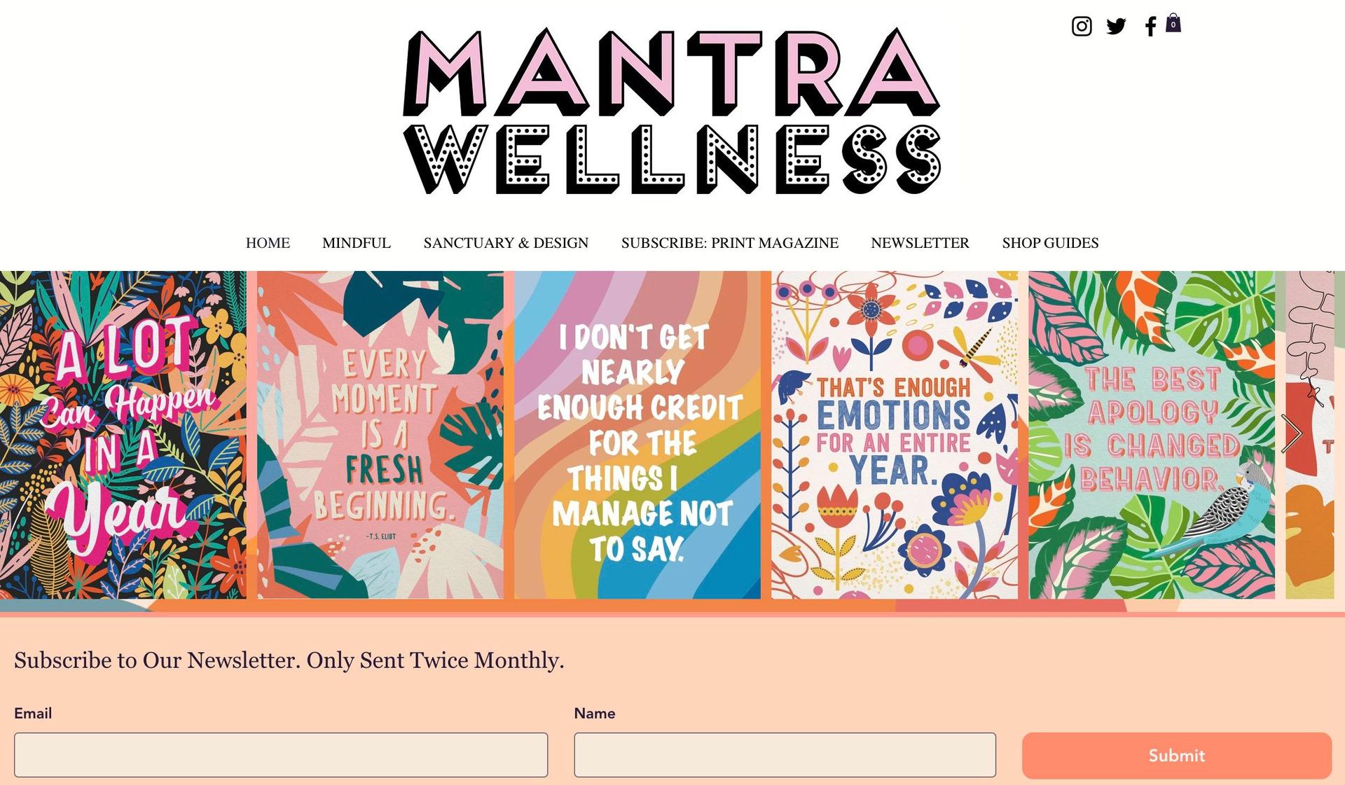 Mantra Magazine-wellness website examples