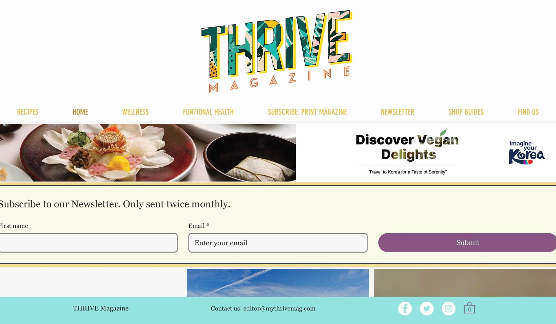 Thrive Magazine-wellness website examples