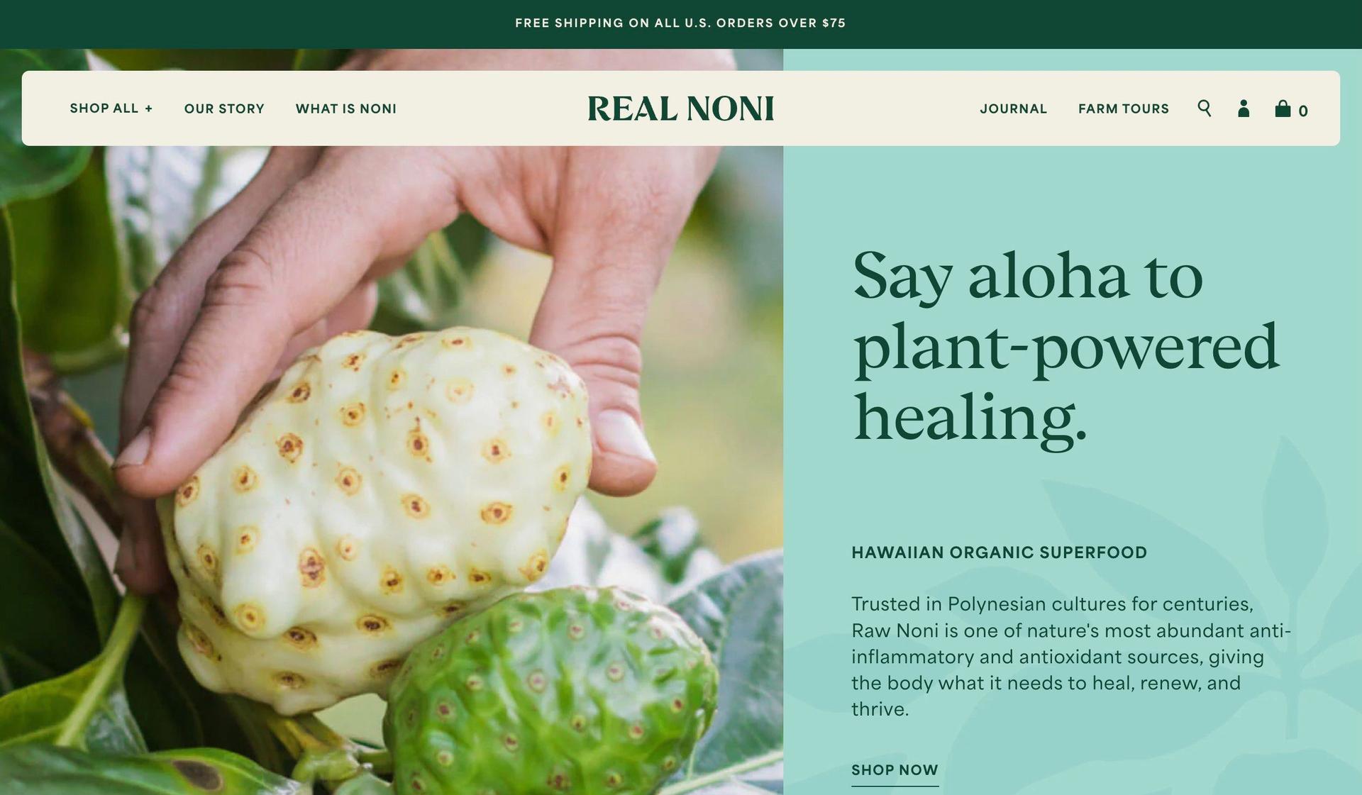 Real Noni-wellness website examples