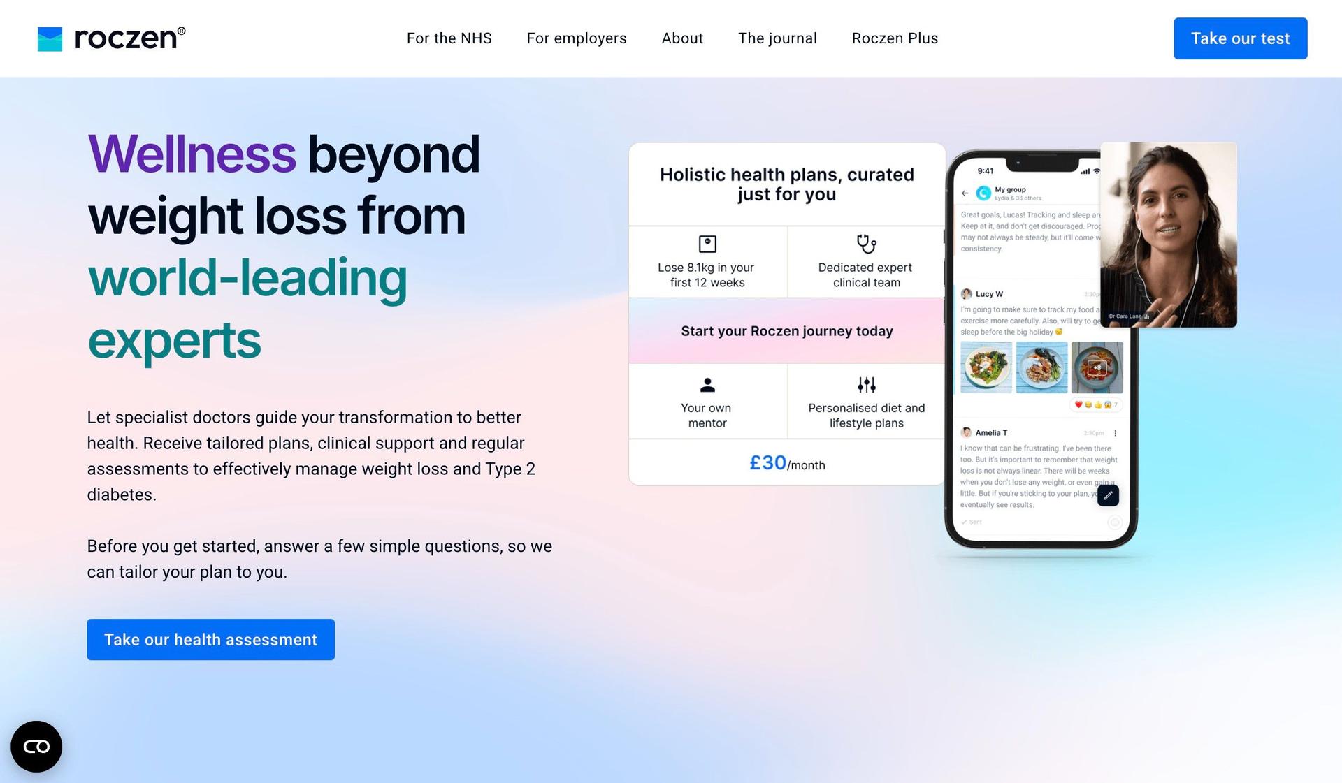 Roczen-wellness website examples