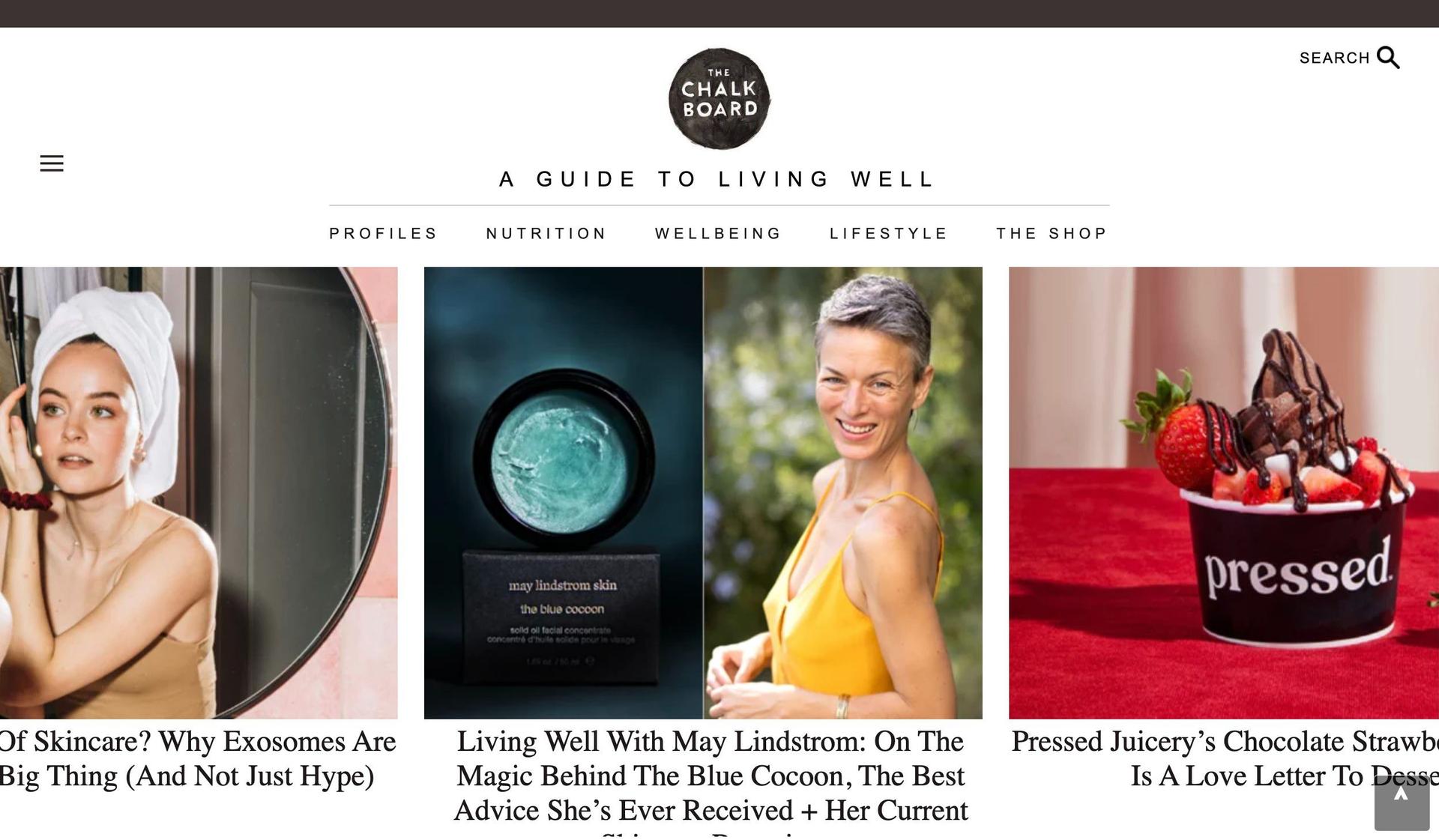 The Chalkboard Mag-wellness website examples