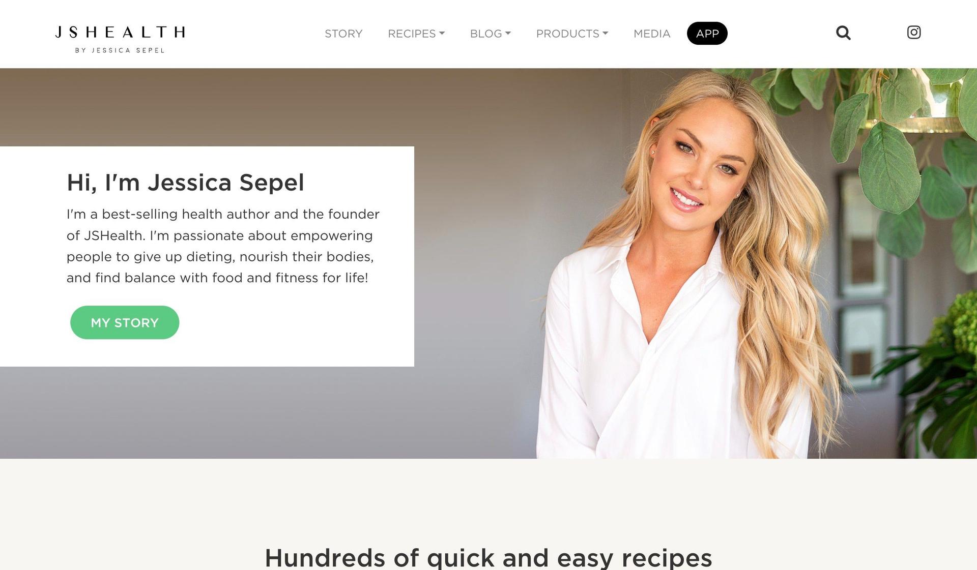 Jessica Sepel-wellness website examples