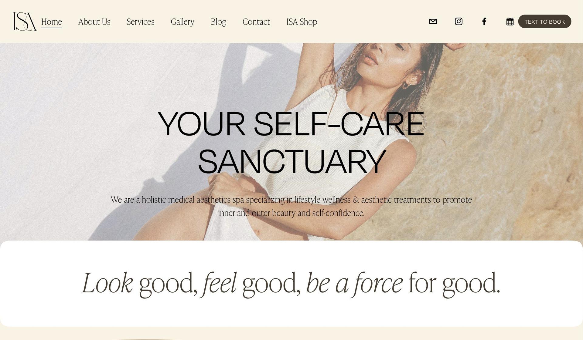ISA Wellness-wellness website examples