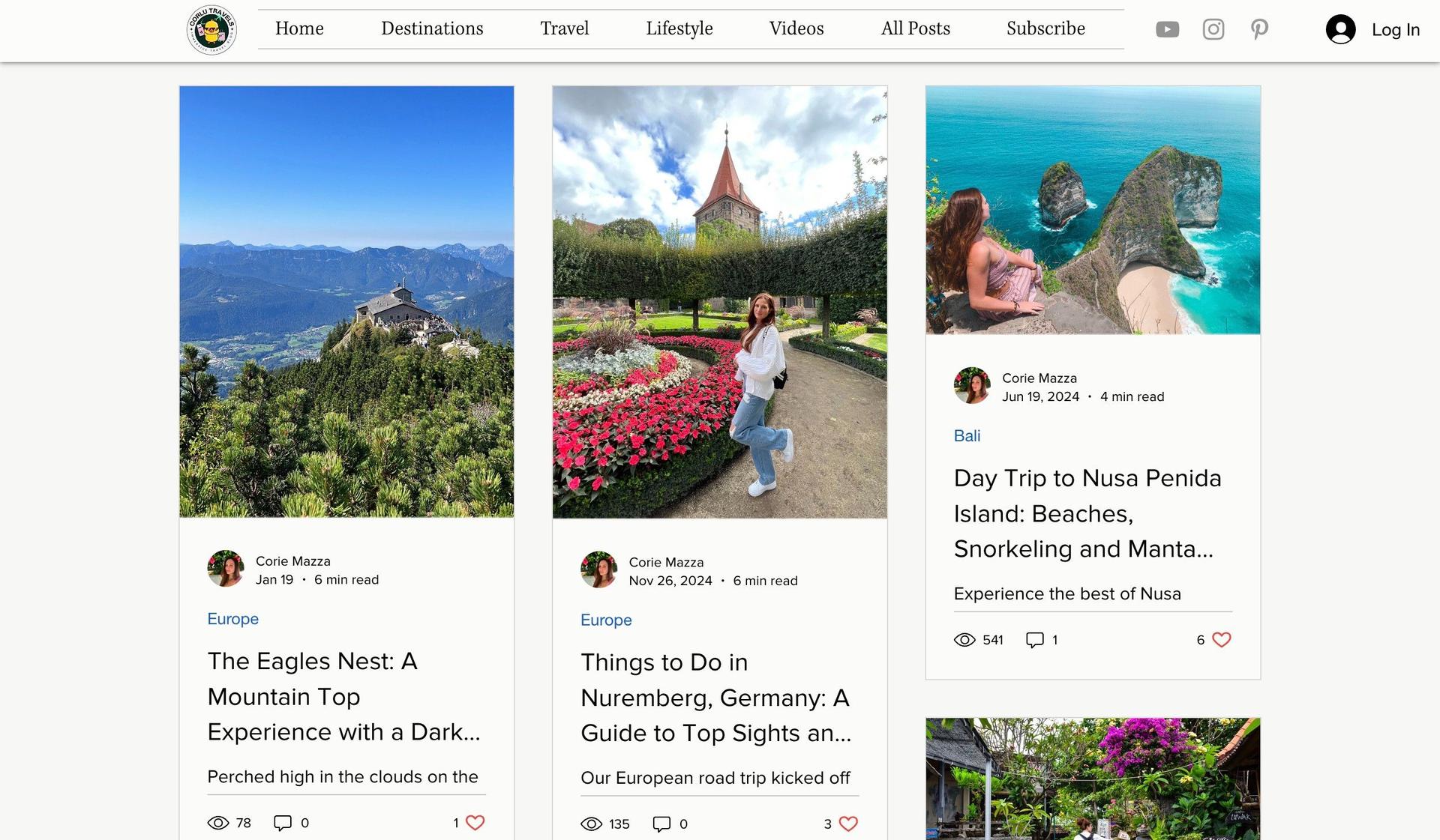 Corlu Travels-wix blog examples