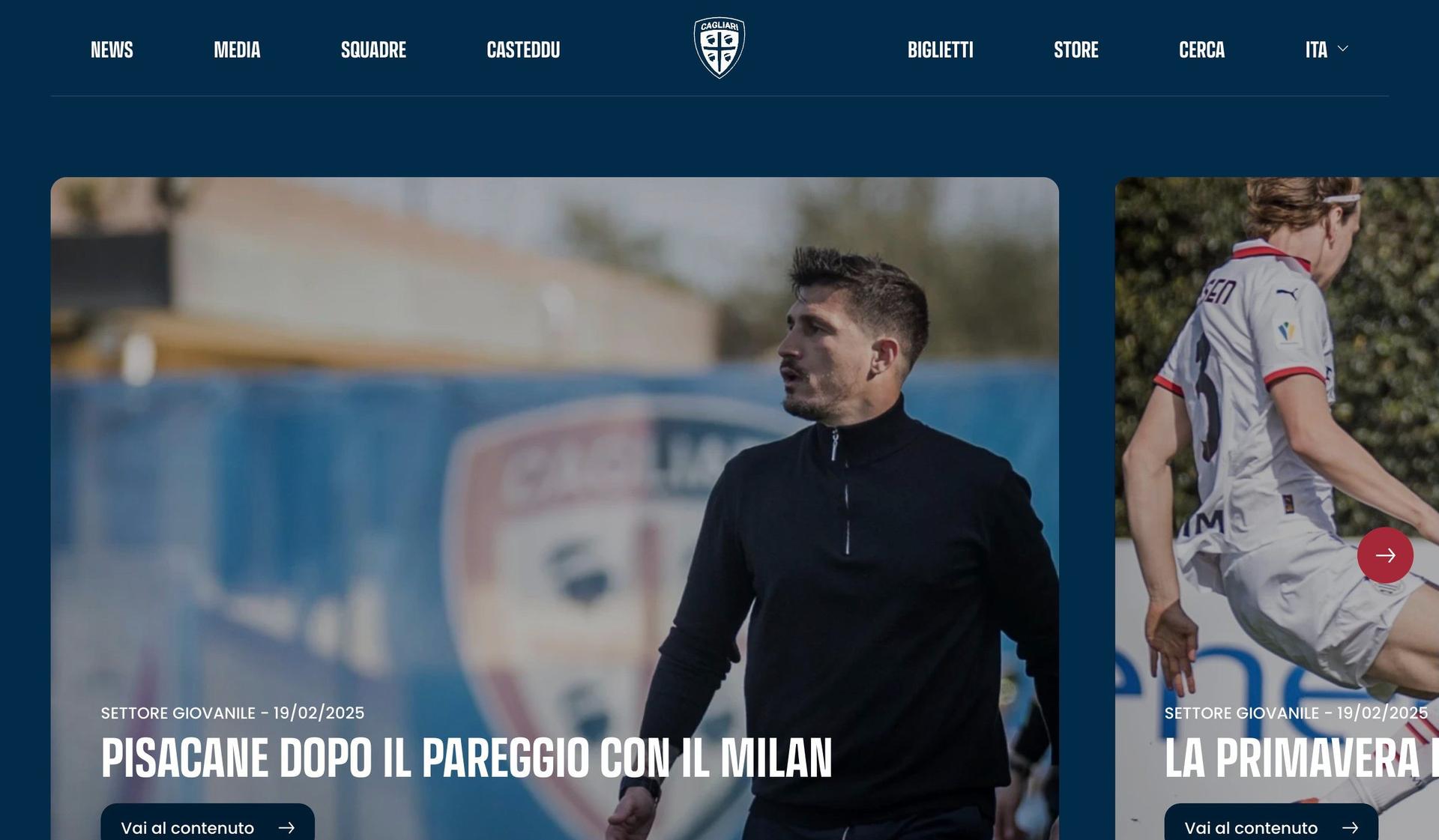 Cagliari Calcio-sports club websites