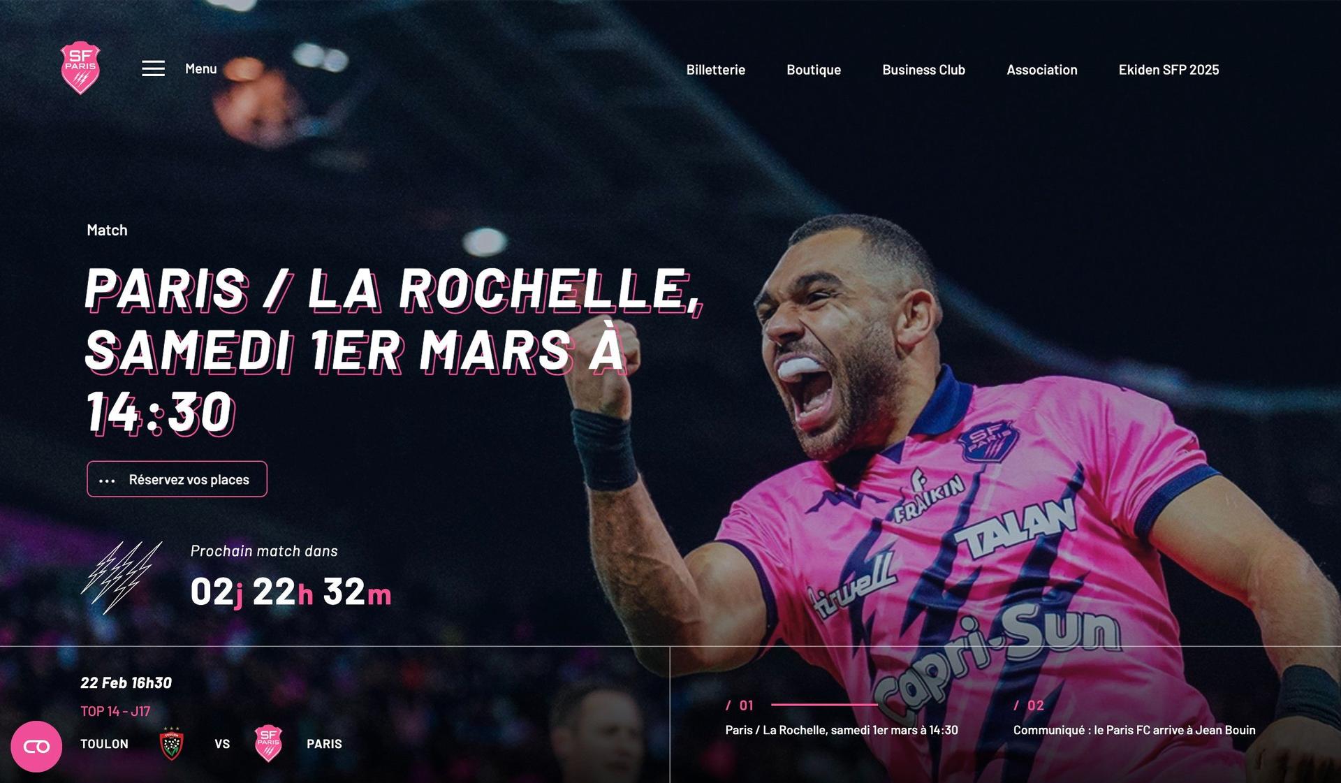 Stade Français-sports club websites