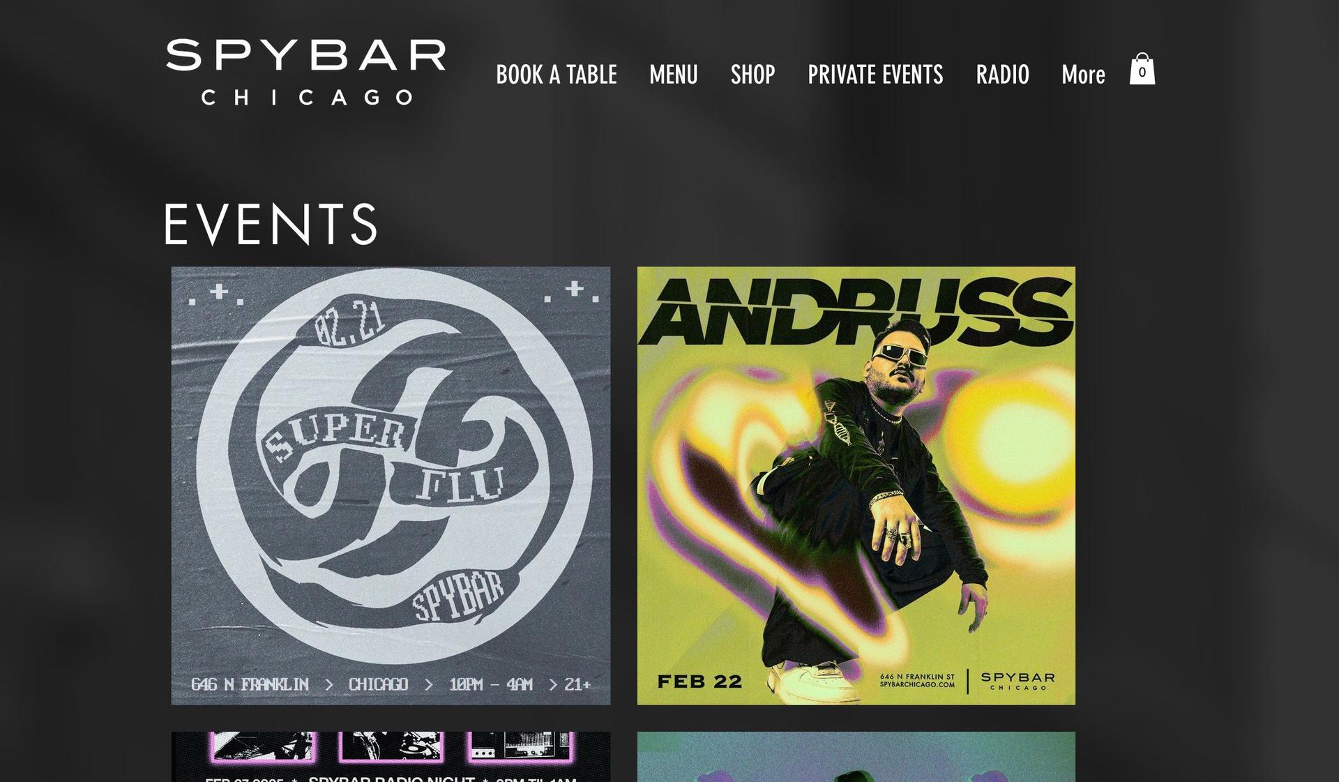 Spybar Chicago-night club websites