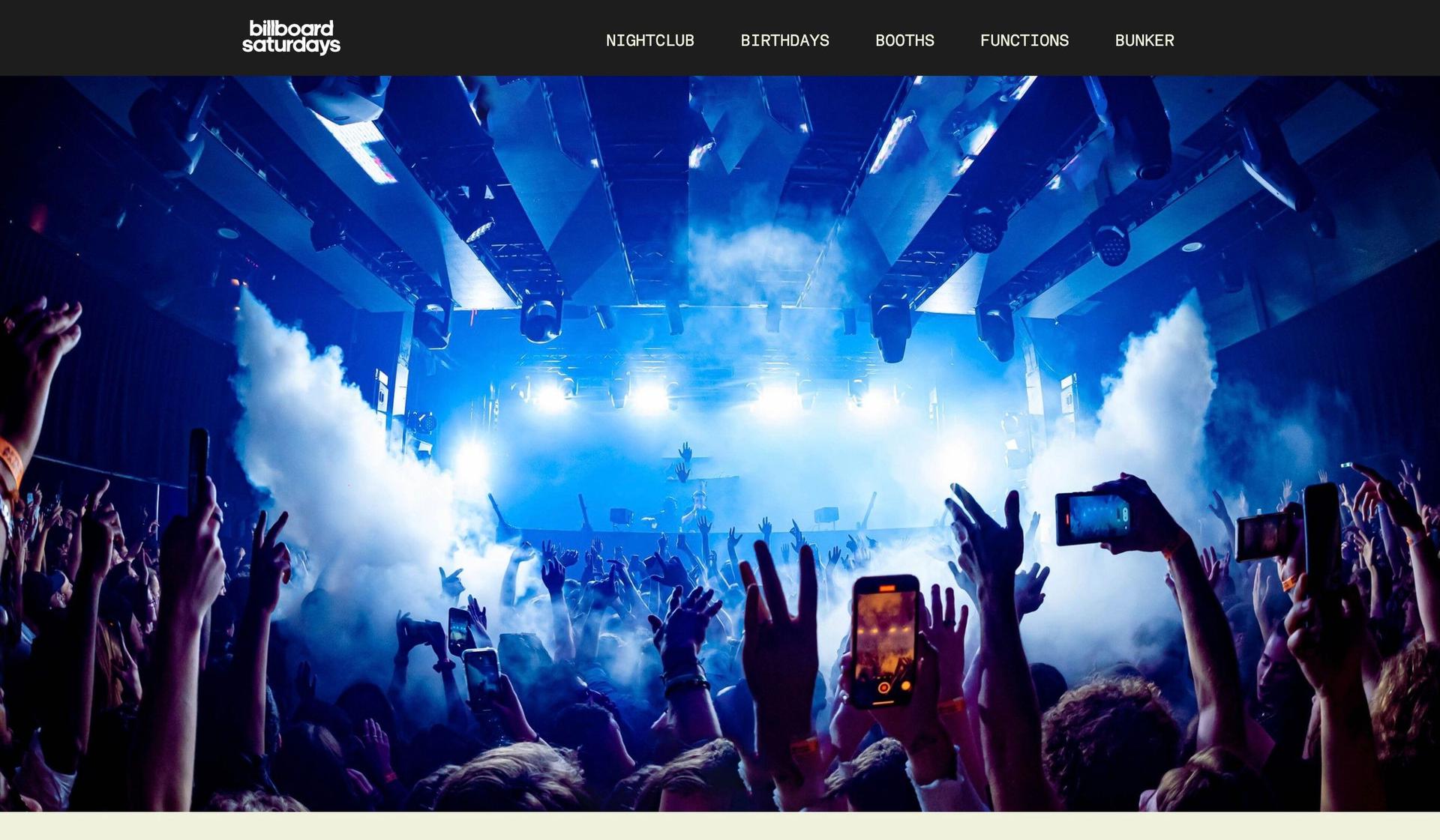 Billboard Saturdays-night club websites