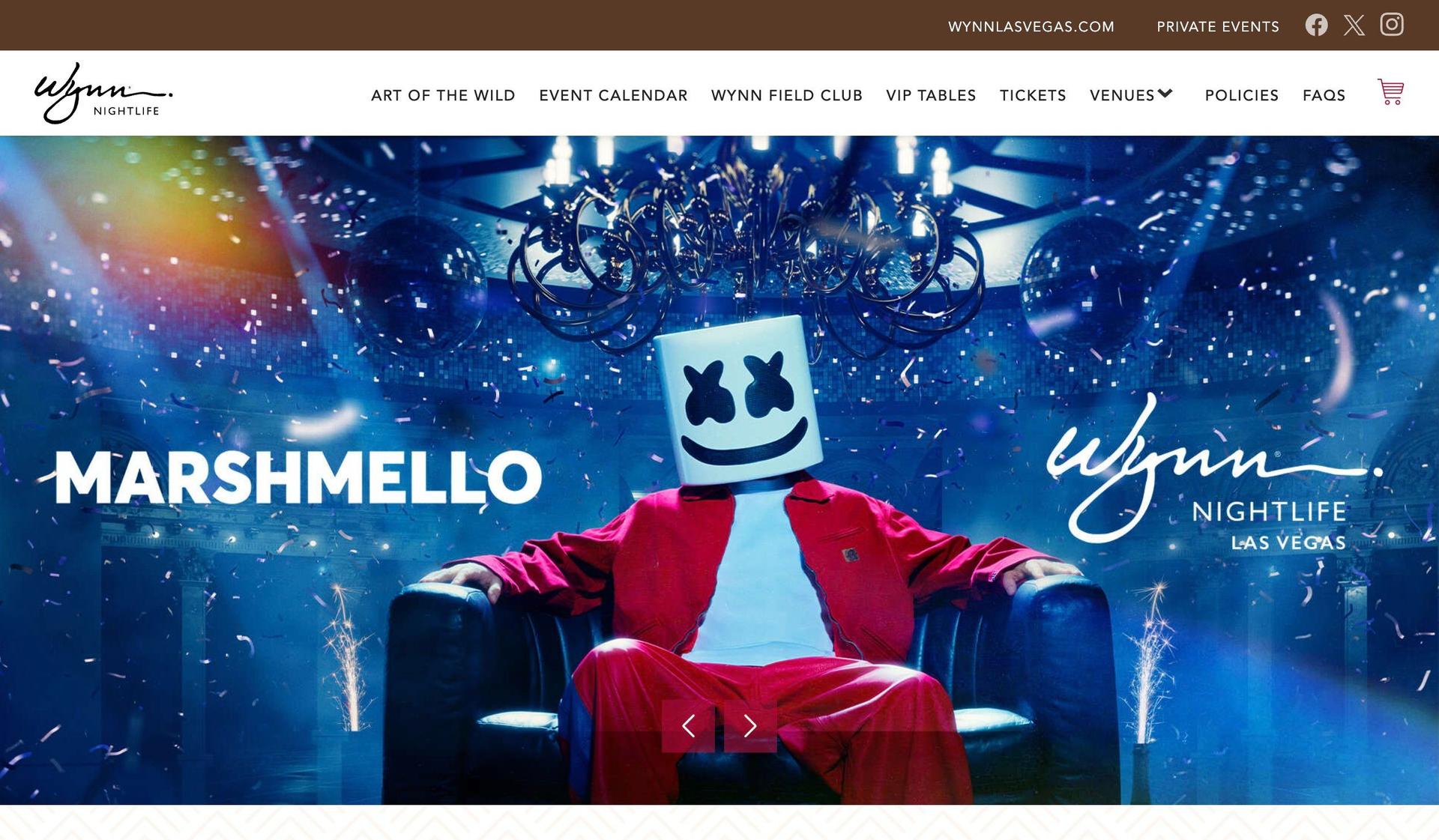 Wynn Social-night club websites