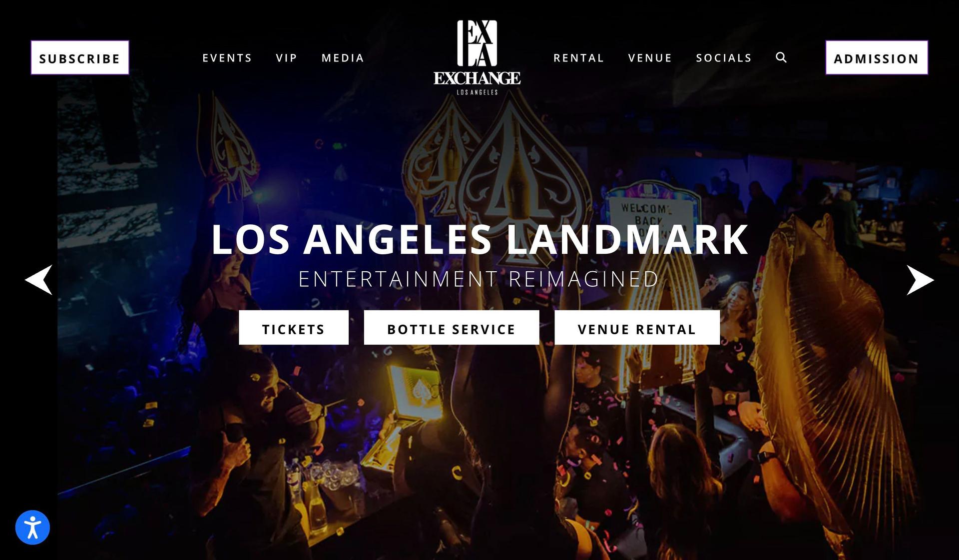 Exchange LA-night club websites