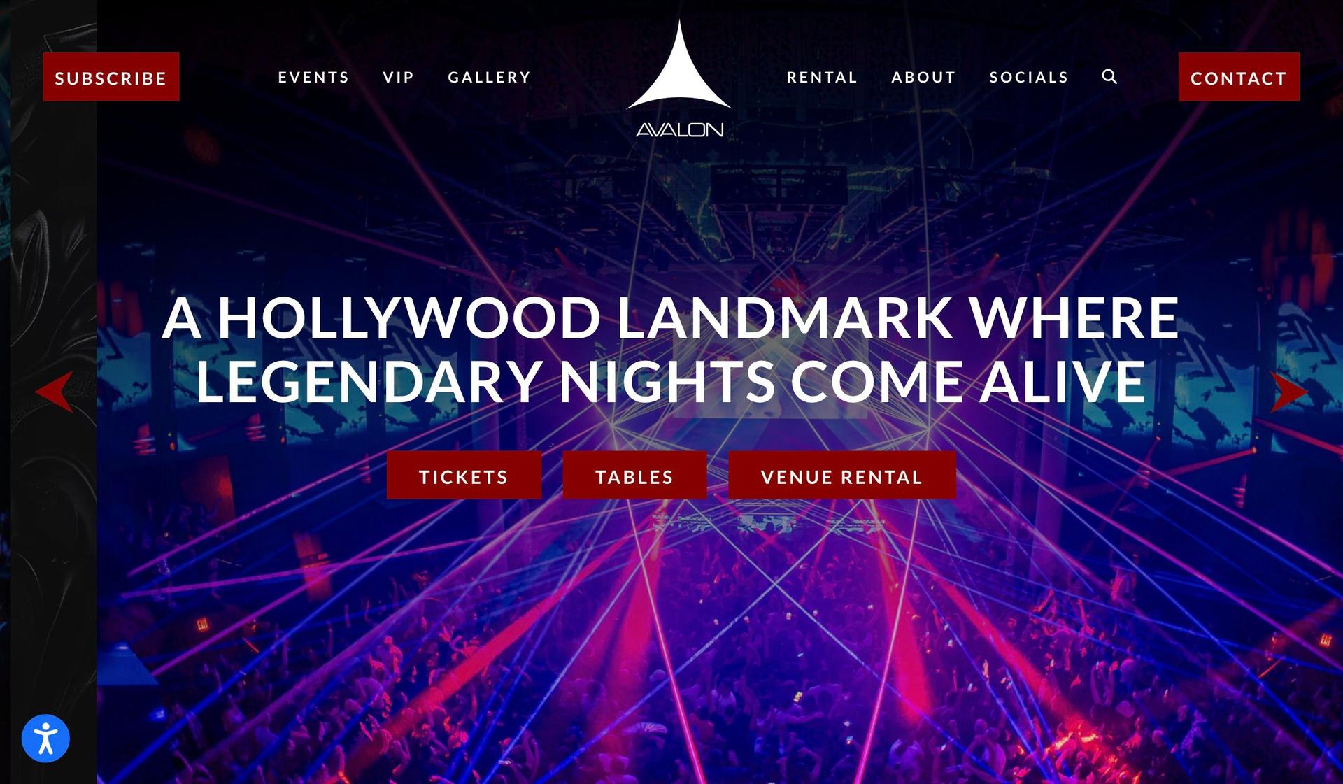Avalon Hollywood-night club websites