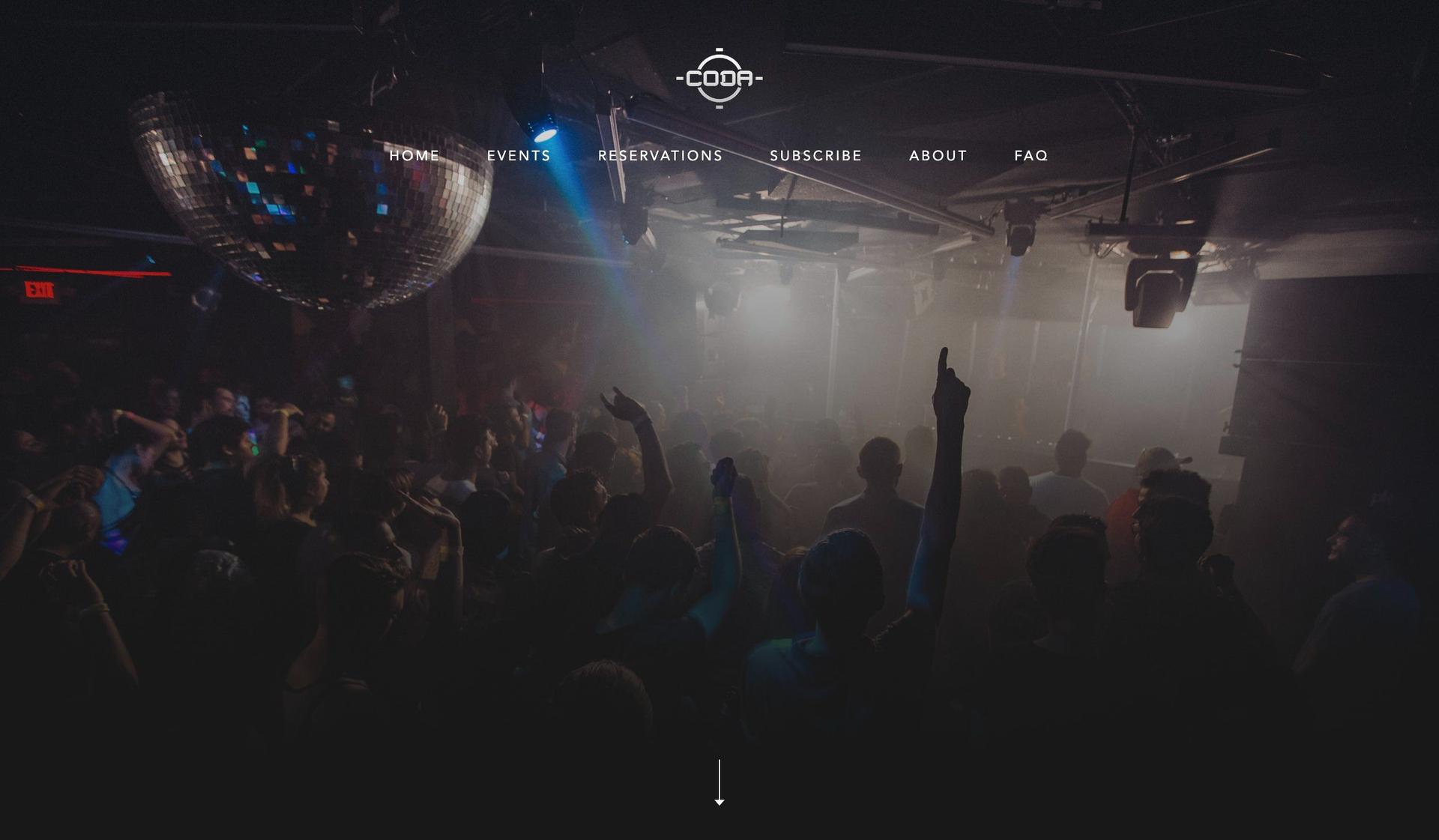CODA Toronto-night club websites