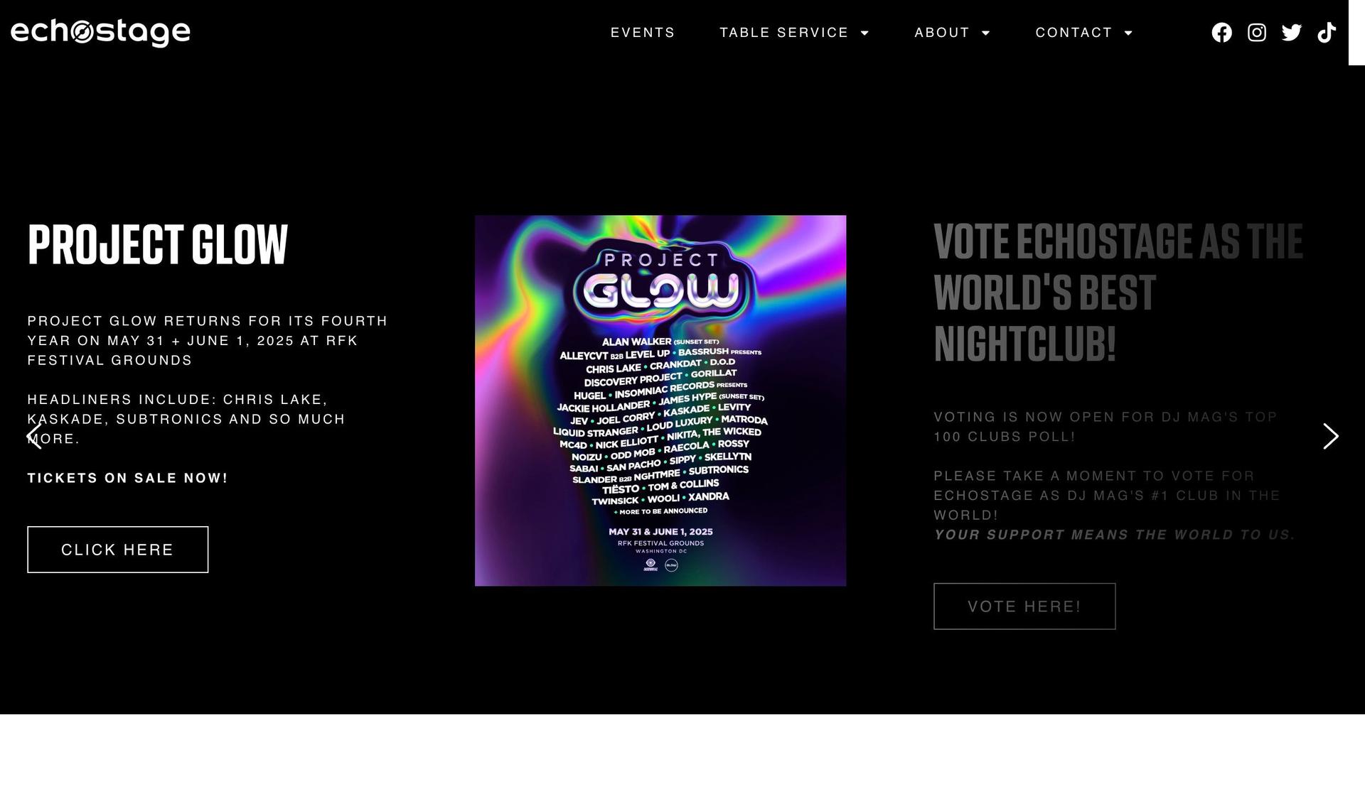 Echostage-night club websites