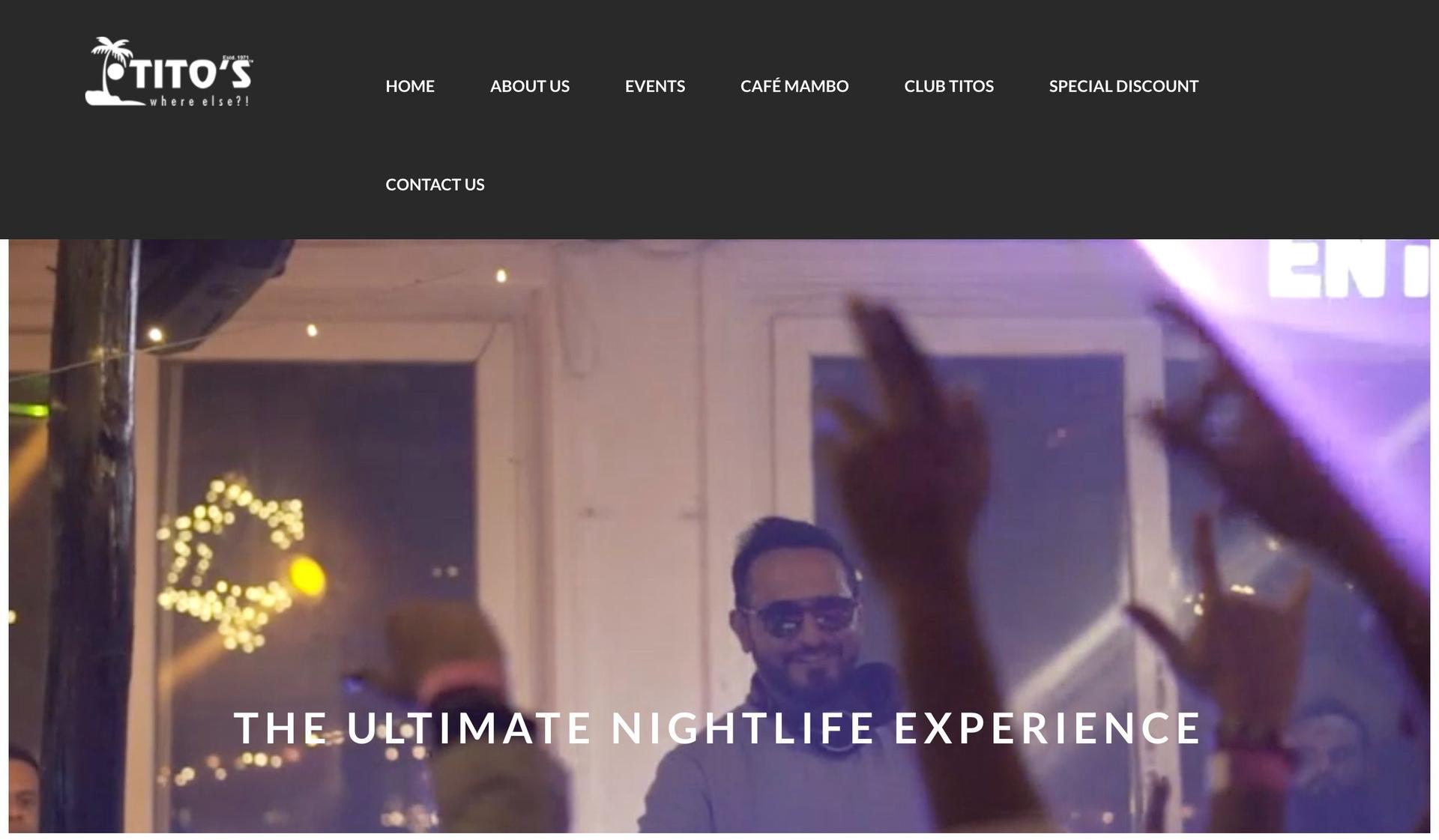 Tito's Goa-night club websites