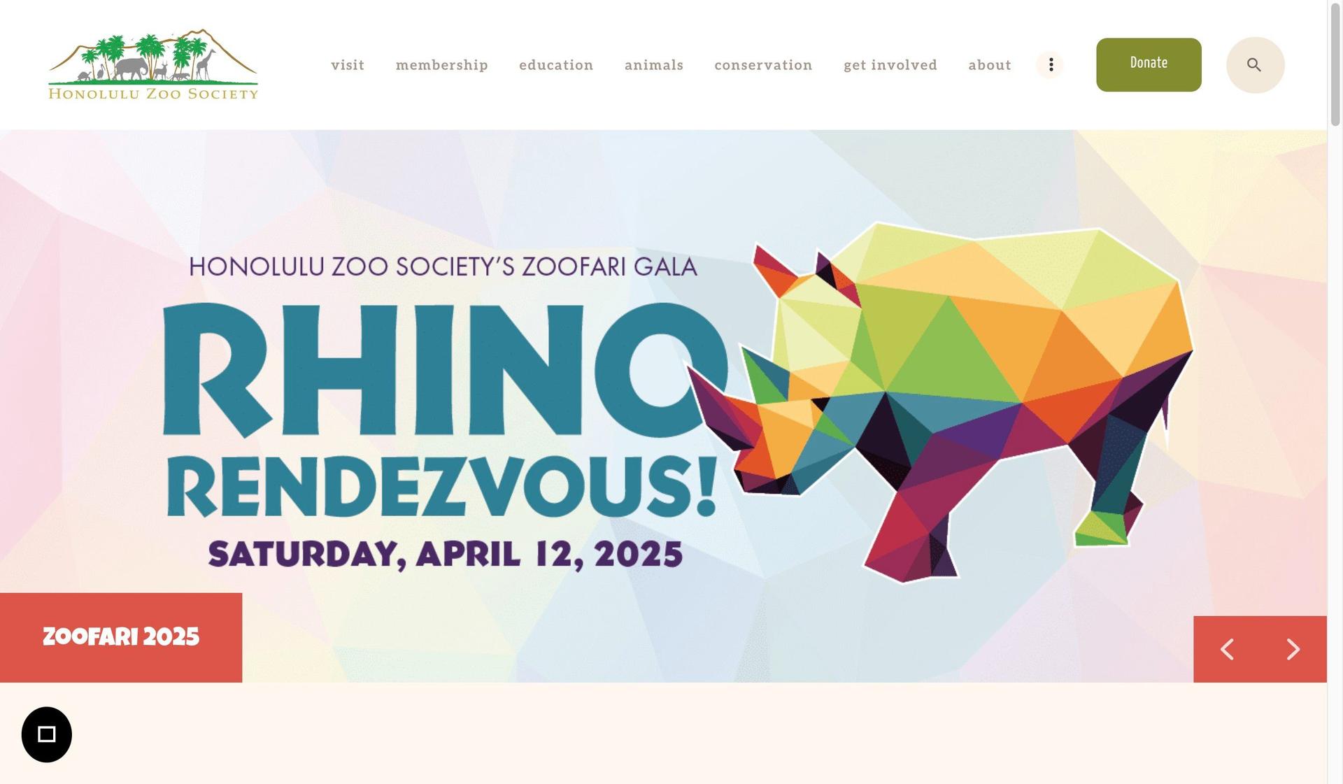 Honolulu Zoo-zoo website design examples