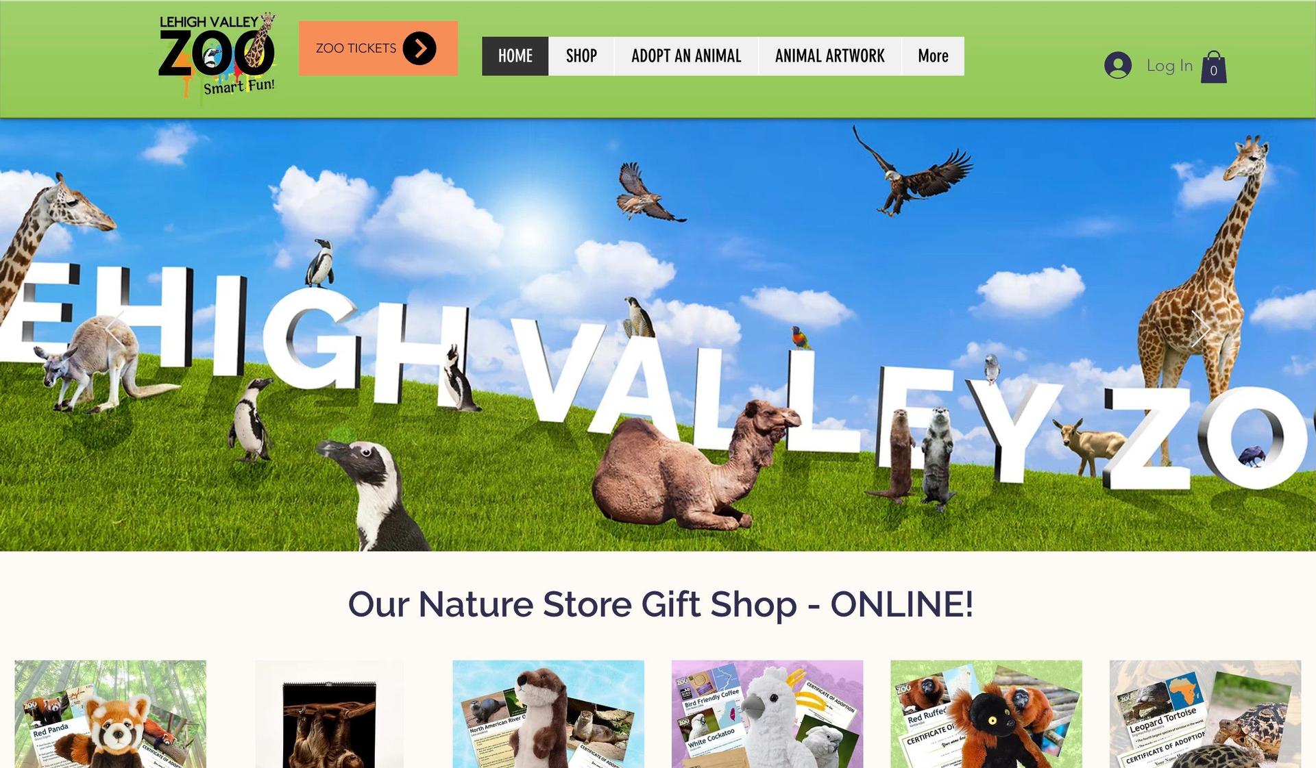 Lehigh Valley Zoo-zoo website design examples