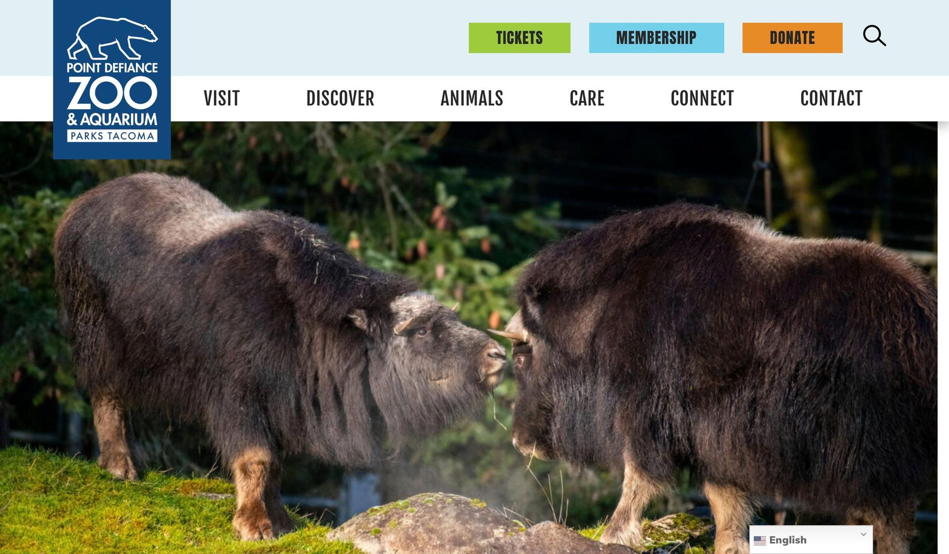 Point Defiance Zoo & Aquarium-zoo website design examples