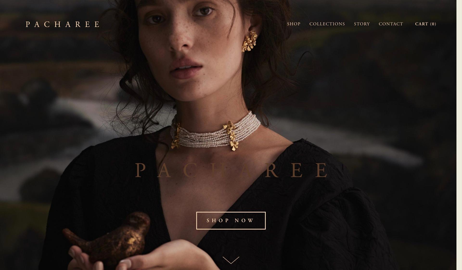 Pacharee-jewelry website design examples